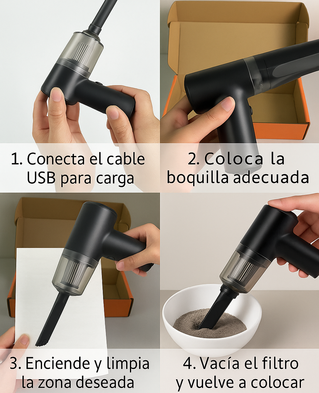paso a paso aspiradora
